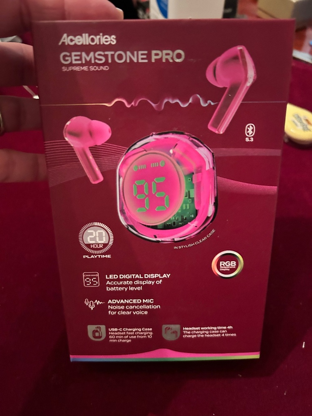 Wireless rechargeable earbuds